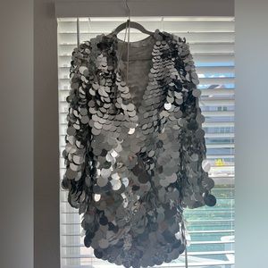 Disco silver Asos Exclusive dress